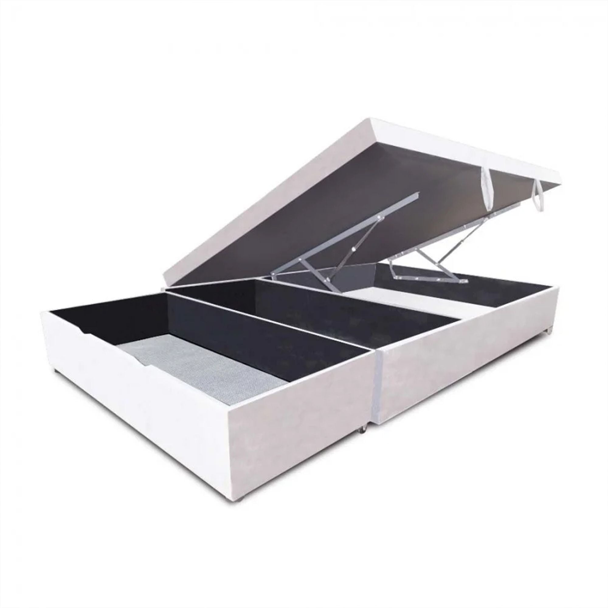 White Underbed Storage Chest 100x43cm for Single Bed 100x190cm with Drawers - Space Saving Bedroom Organizer for Blankets, Pillows & Seasonal Clothing