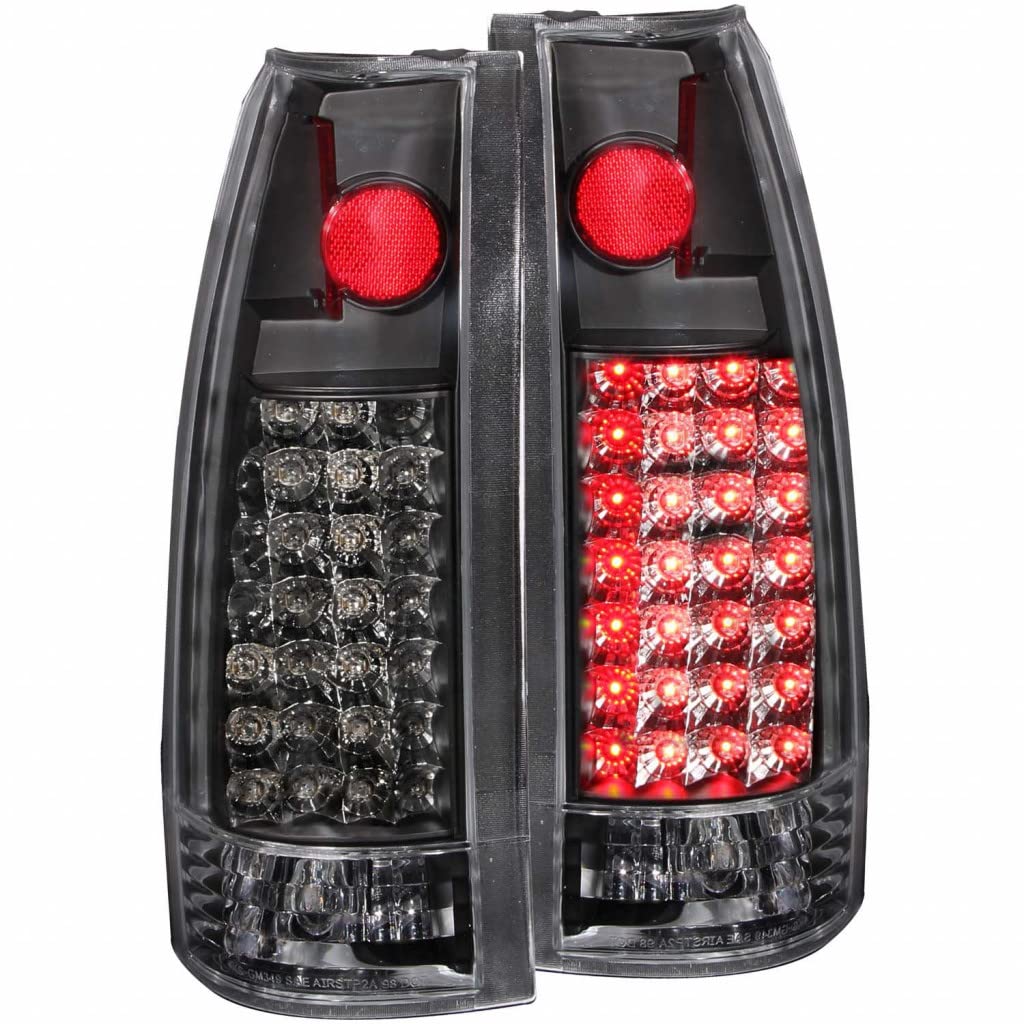 ANZO LED Tail Lights for Chevy K3500 1988-1998 | Black Smoke Style | Upgrade Your Truck's Rear Lighting for Better Visibility & Style | Perfect for Off-Roading, Night Driving & Custom Truck Builds
