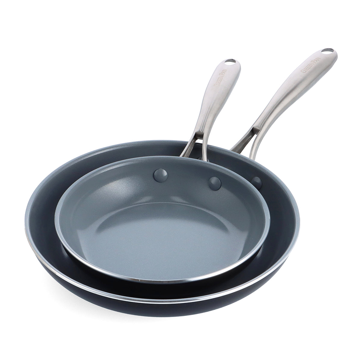 Premium Swift Ceramic Nonstick Frypan Set - 8 & 10 Inch Pans for Healthy Cooking | Perfect for Frying, Sautéing & Baking | Dishwasher Safe & Eco-Friendly Cookware