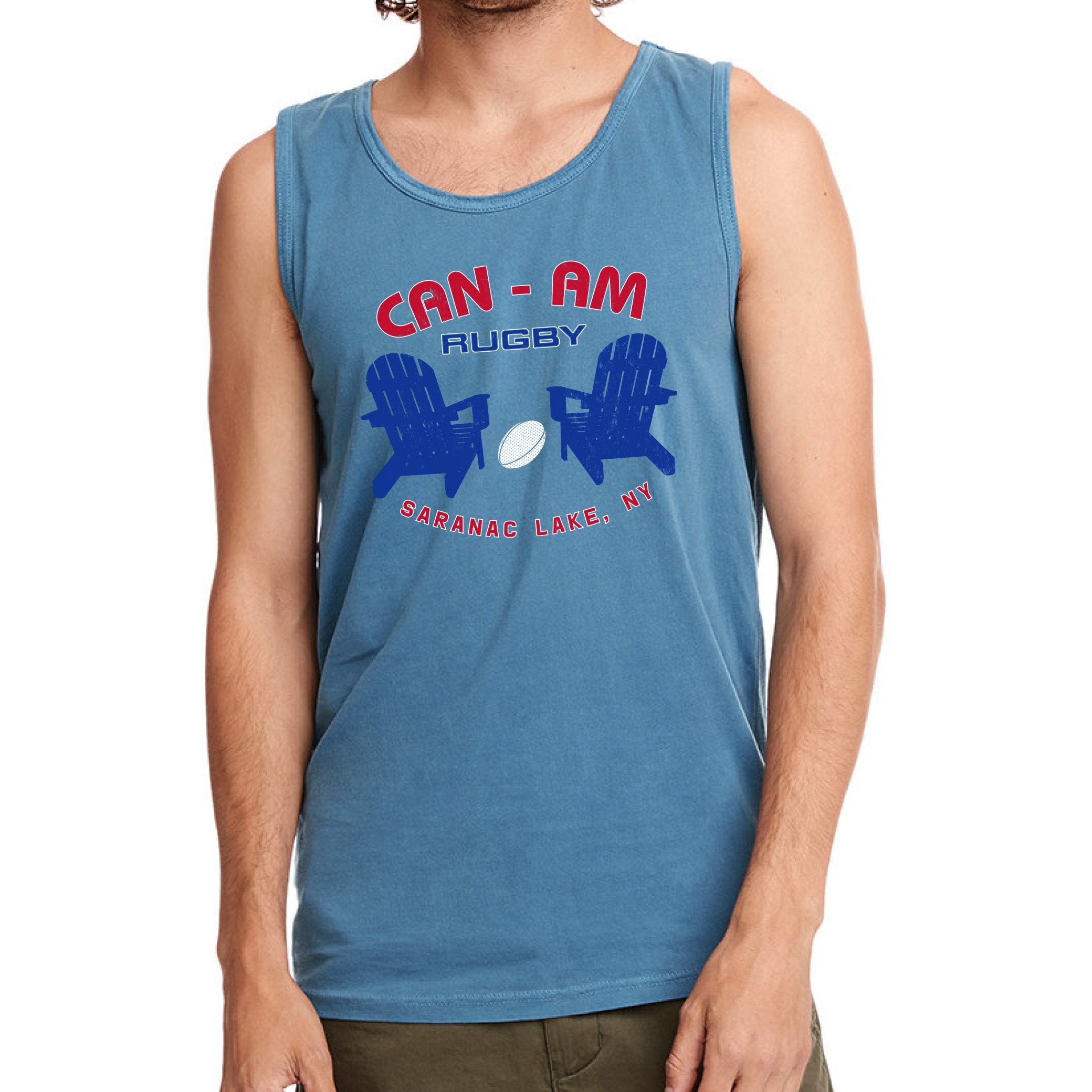 CAN AM Adirondack Chairs Tank Top for Men & Women - Comfortable Sleeveless Summer Shirt - Perfect for Outdoor Camping, Beach, and Backyard Relaxation