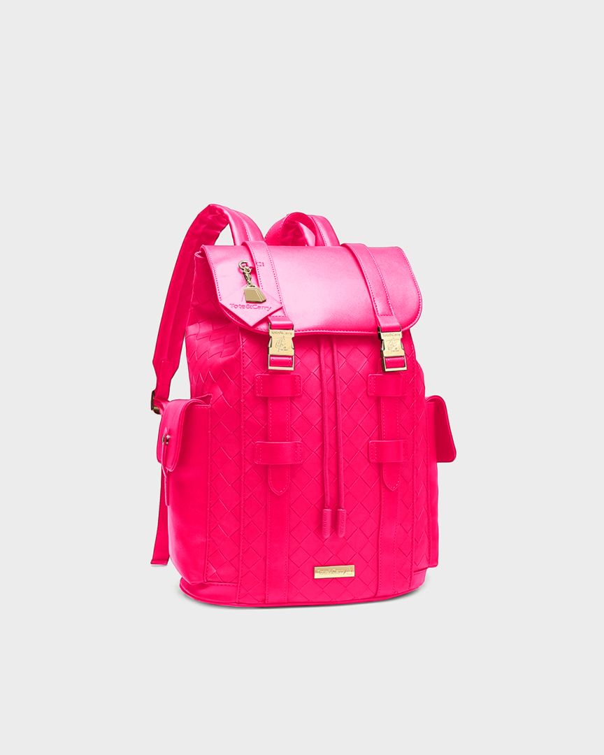 Bodega Explorer Backpack in Neon Pink - Durable & Stylish Travel Backpack for Hiking, School & Everyday Use