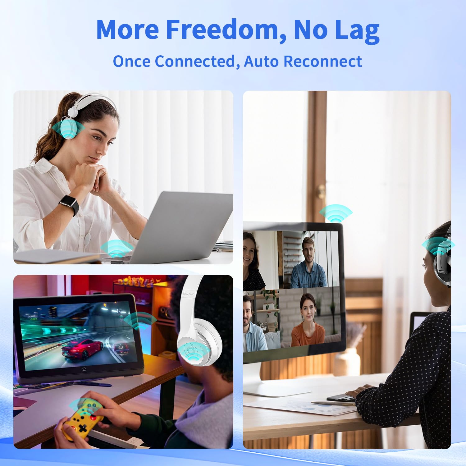 Latest Bluetooth 5.3 Adapter for PC & Laptop - Wireless USB Dongle for Windows 11/10/8.1 - Plug & Play Bluetooth Transmitter for Headphones, Speakers, Keyboard, Mouse & Printers - Perfect for Home Office, Gaming & Streaming