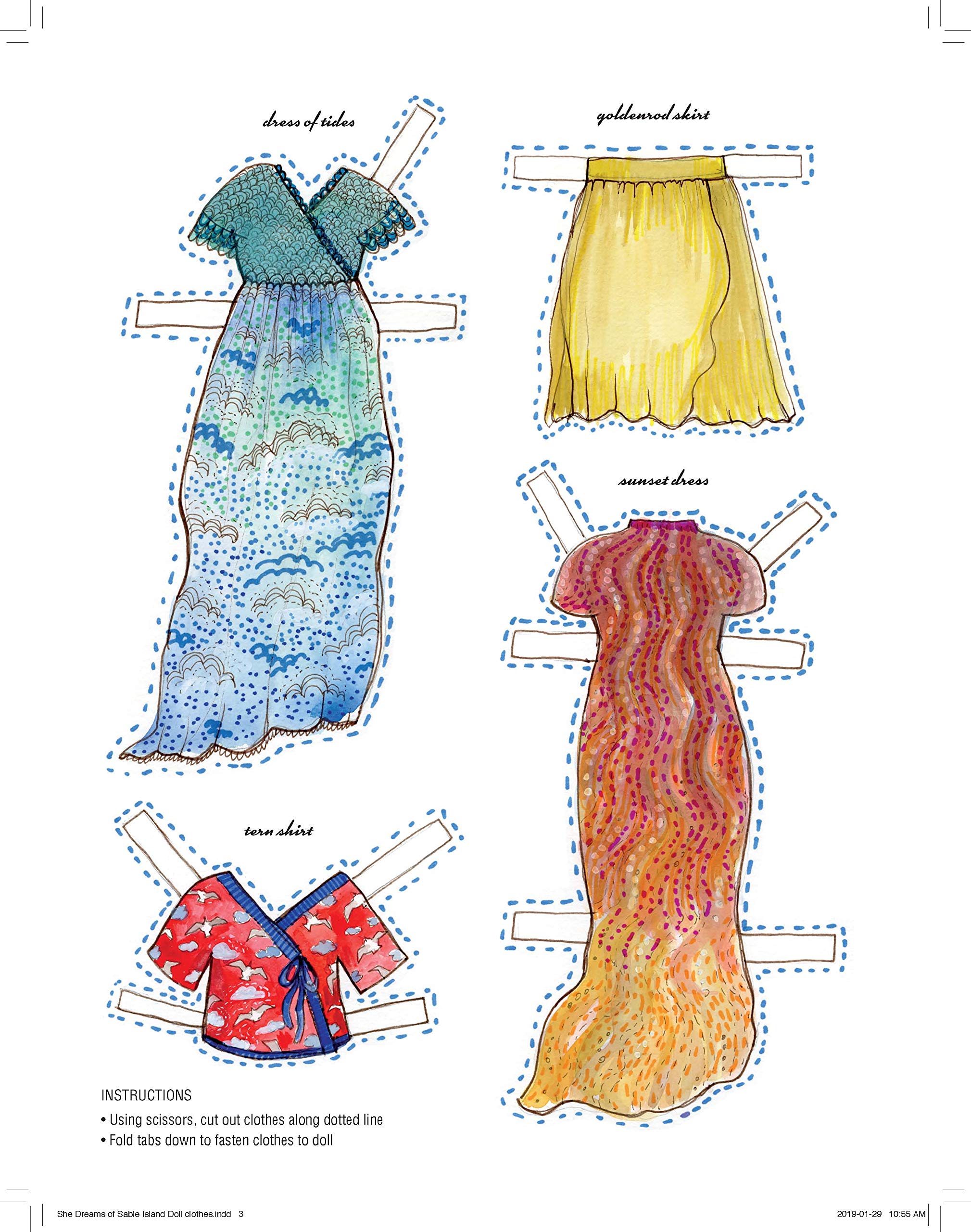 She Dreams of Sable Island: Paper Doll Book for Kids - Creative Play & Storytelling Activity for Children's Imagination Development