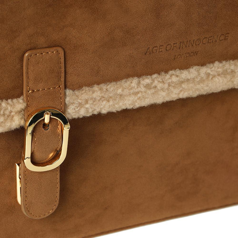 Premium Genuine Leather Crossbody Bag for Women - Sansa Camel - Fashionable & Durable Handbag for Daily Use, Work, and Travel