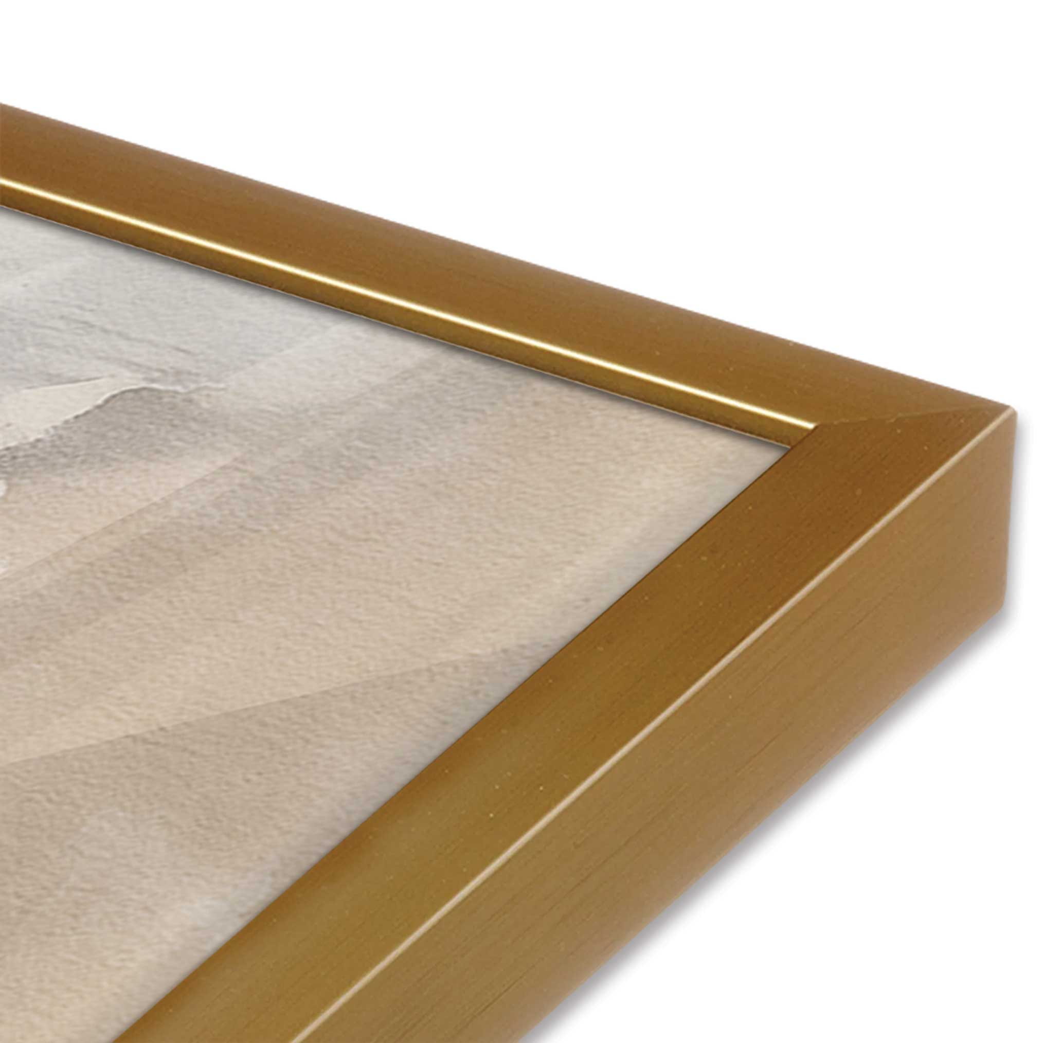 Gentle Gilded Gust II Print - Elegant Floral Wall Art for Home Decor, Living Room, Bedroom & Office