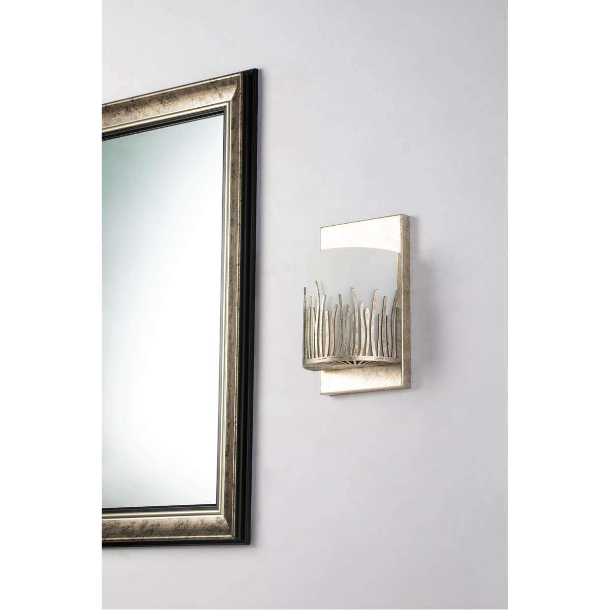 Lucas & McKearn BB90610S-1 Modern Bathroom Vanity Light Fixture - Brushed Silver Finish for Bathroom Mirror Lighting, Perfect for Home Decor & Renovation
