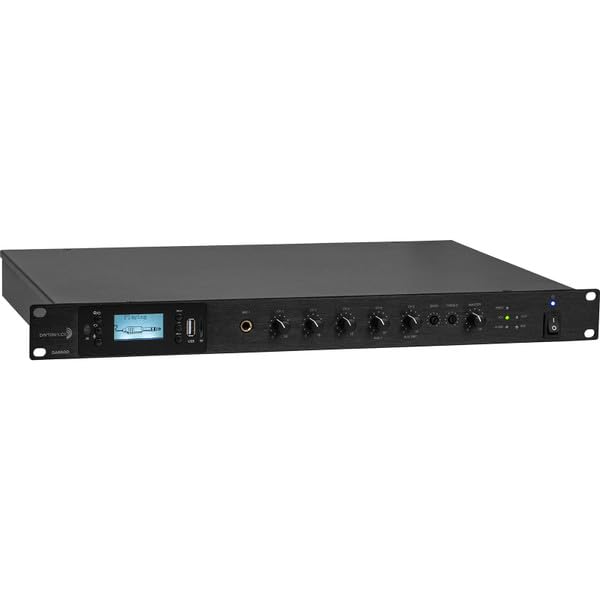 Dayton Audio DA650D 650W Commercial Audio Amplifier - 70V/100V/4 Ohm Mixer with 4 Mic, 2 Aux & 1 Telephone Input for PA Systems, Background Music & Public Address