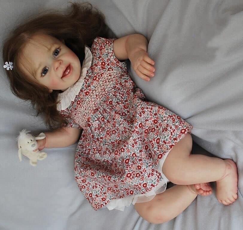 23 Inch Realistic Silicone Reborn Baby Doll - Lifelike Newborn Toddler Girl Toy for Kids Age 3+ | Perfect for Role Play, Gift Giving & Collectors