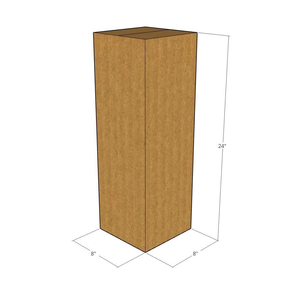 75-Pack 8x8x24 Inch 32 ECT Corrugated Moving Boxes | Heavy Duty Shipping Boxes for Business, Office & Home Use | Perfect for Packing, Storage & Moving Supplies