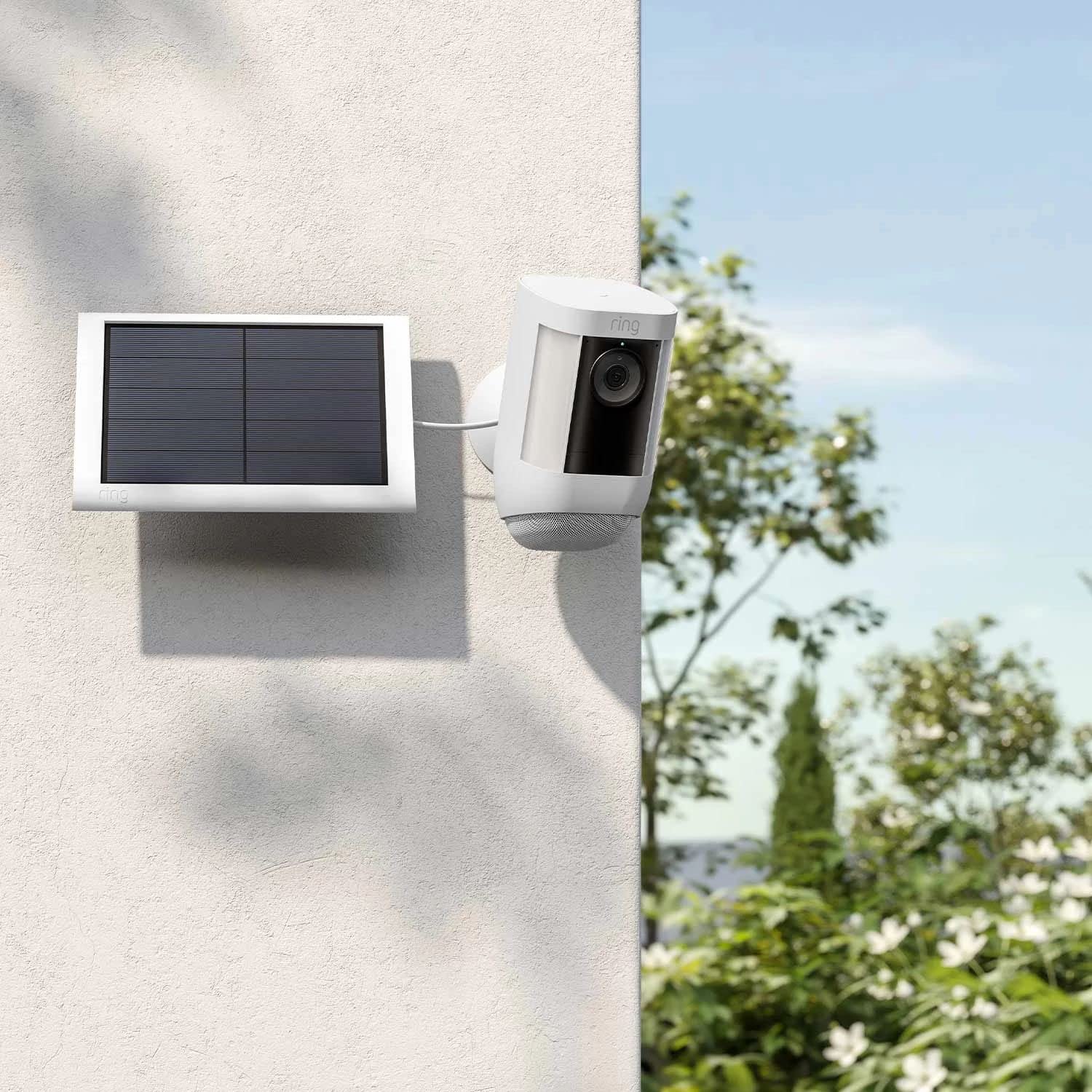 2nd Gen Ring Solar Panel - 4W Outdoor Power Supply for Stick Up Cam, Stick Up Cam Pro, Spotlight Cam Plus & Pro - Weatherproof White Solar Charger (2-Pack) - Perfect for Home Security & Continuous Camera Power