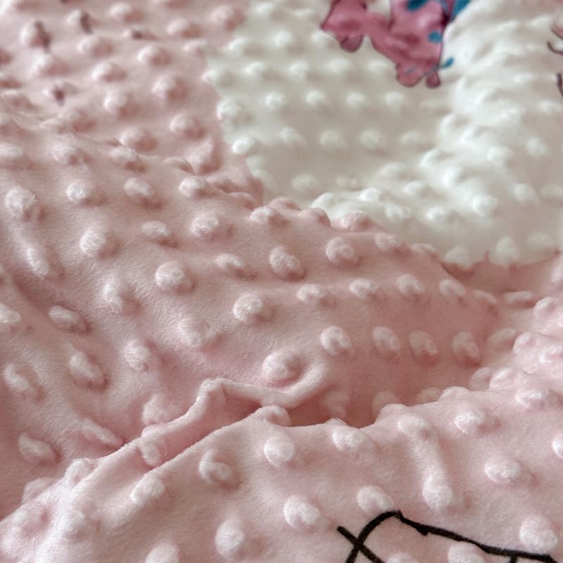 Sleepwish Giraffe Print 6-Piece Fleece Toddler Bedding Set - Soft Pink Crib Bedding for Boys & Girls (47