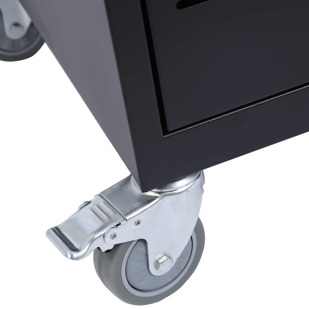 36-Port Mobile Charging Cart & Storage Cabinet for Tablets, Laptops, iPads (Up to 16.3