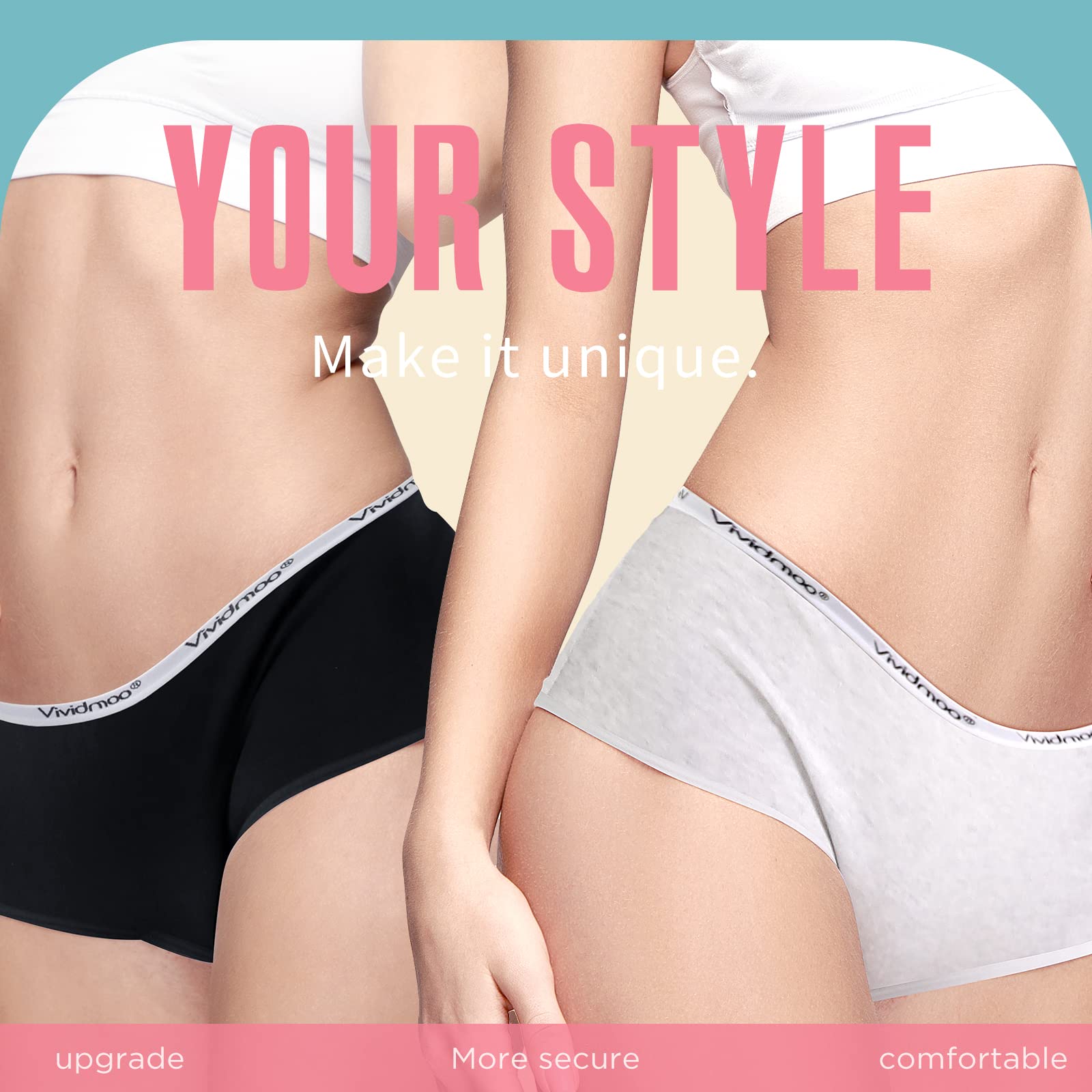 6-Pack Women's Stretchy Cotton Hipster Briefs - Soft, Breathable & Lightweight Underwear with Mid-Rise Waist - Perfect for Everyday Wear, Yoga & Lounge