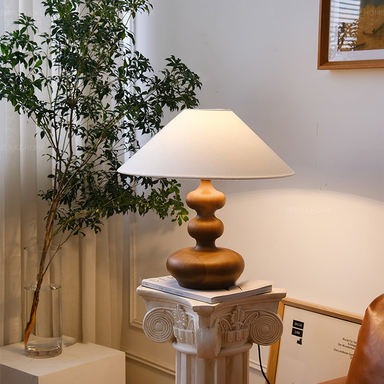 Creative Gourd Table Lamp - Handmade Natural Decorative Lighting for Living Room, Bedroom, and Office - Perfect for Cozy Home Decor and Ambient Lighting
