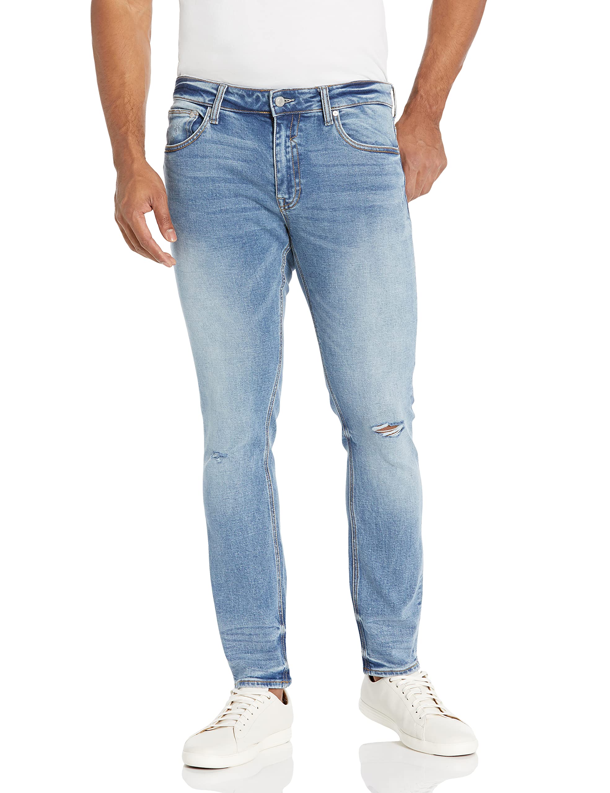 GUESS Men's Eco Skinny Jeans - Sustainable Stretch Denim Pants for Men | Slim Fit Comfortable Jeans for Casual Wear & Night Out