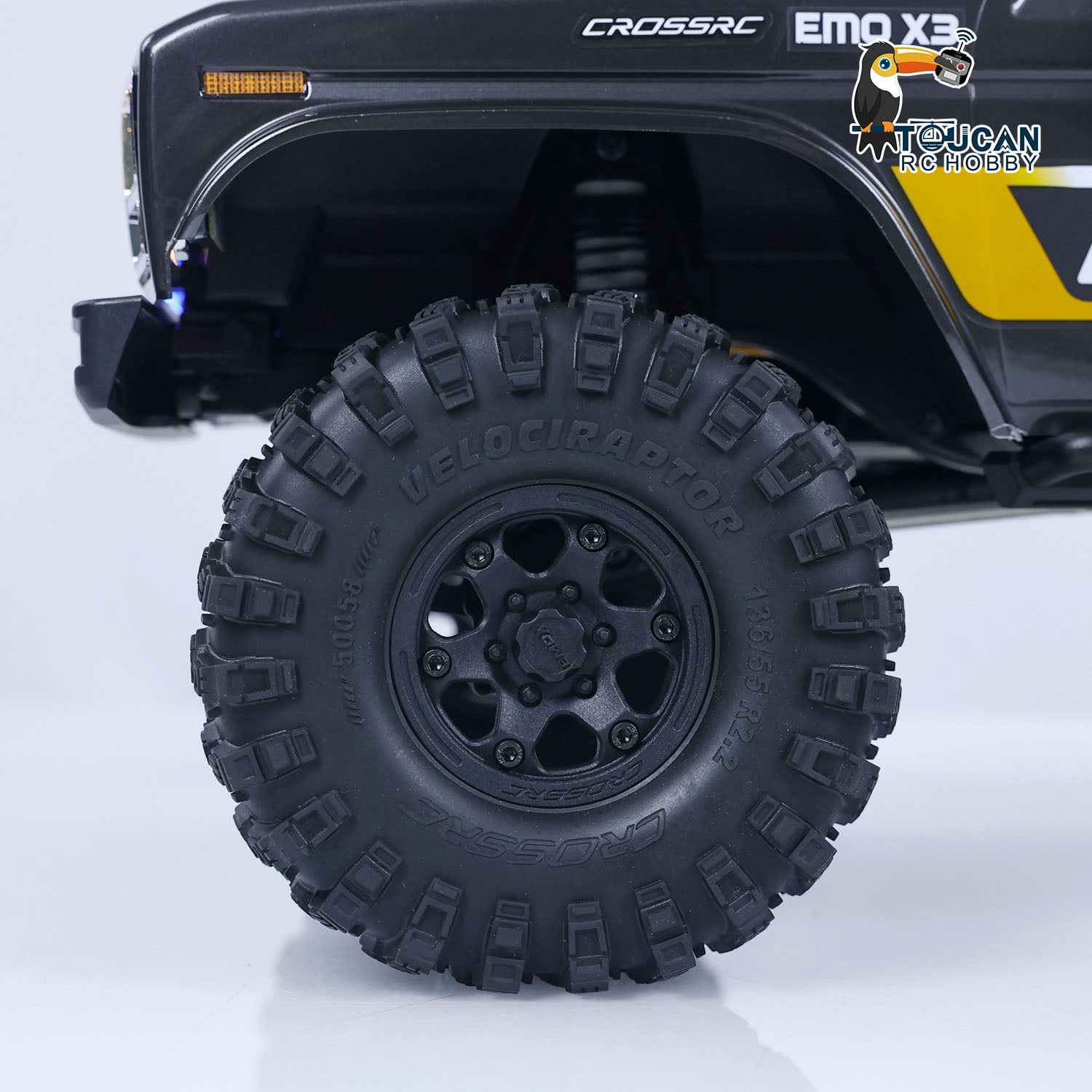 4WD 1/8 Scale RC Rescue Tow Truck - CROSSRC EMO X3 2-Speed 4x4 Remote Control Crawler with Brushed Motor & Differential Lock | Off-Road Adventure, Rock Crawling, Towing Simulation (US Stock)