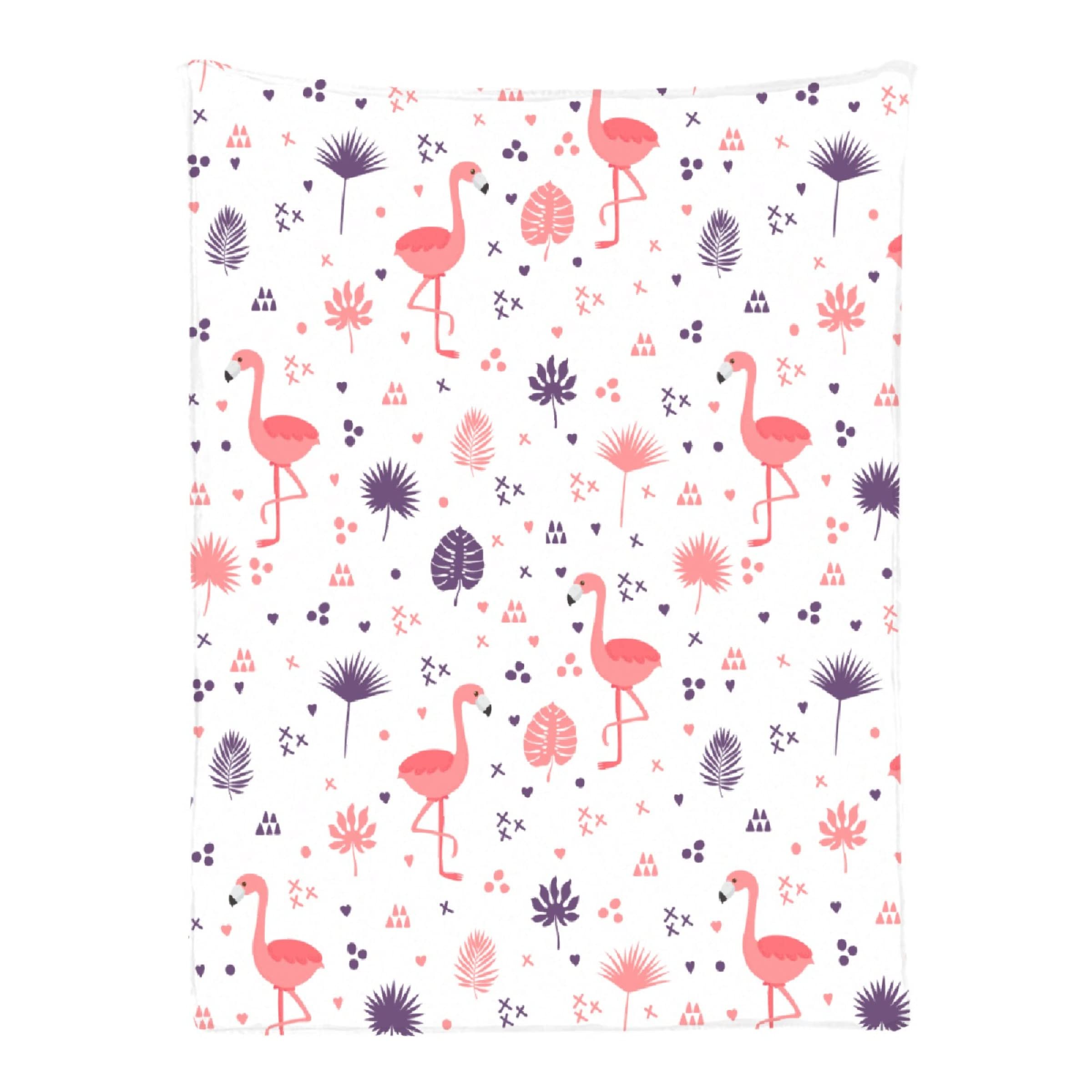 Yakujo Flamingo Summer Lightweight Flannel Fleece Blanket - 120