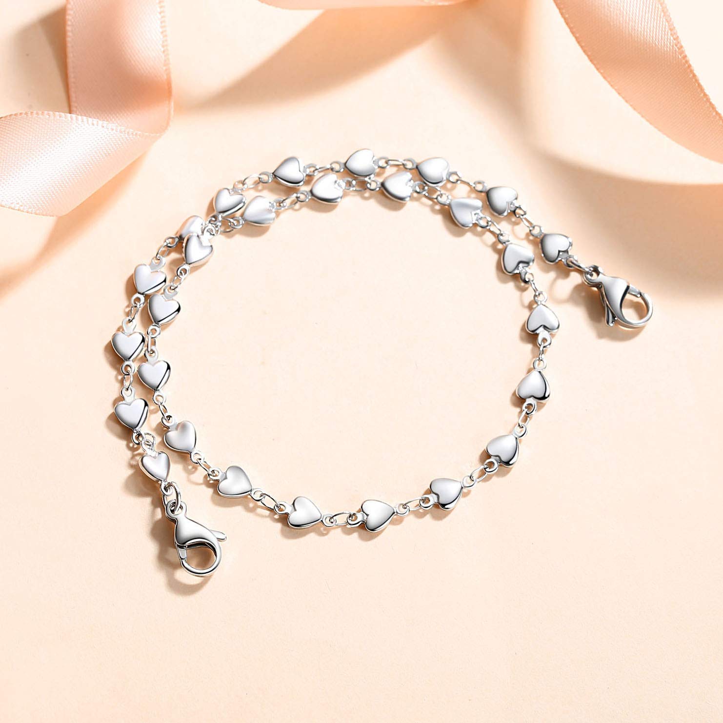 LinnaLove Heart Link Stainless Steel Medical ID Bracelet - Interchangeable Charms for Women & Men - Perfect for Allergies, Diabetes & Emergency Medical Alert (Ideal for Daily Wear & Travel)