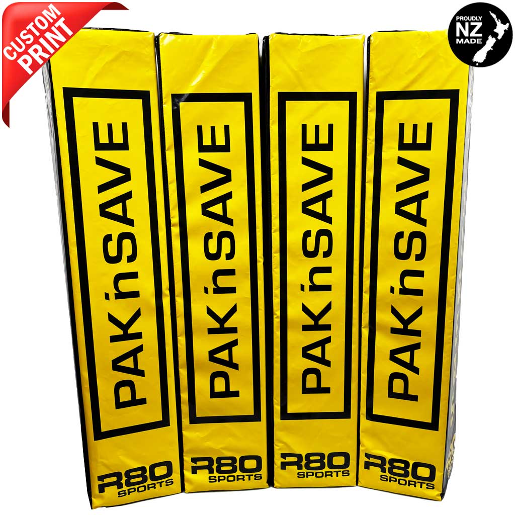 Premium Corporate Branded Rugby Goal Post Pads - High-Quality Safety Padding for Rugby Fields & Training Facilities | Perfect for Schools, Clubs, and Professional Matches