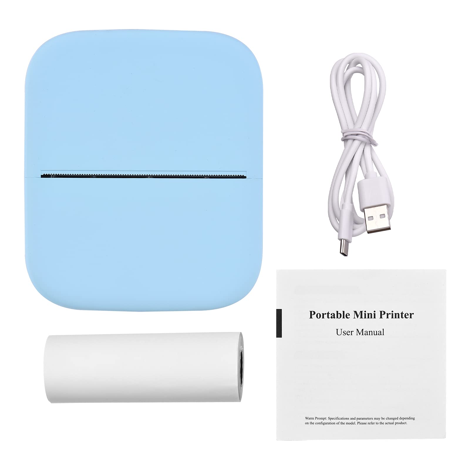Aibecy X1 Mini Portable Pocket Printer - 80mm Wireless Bluetooth Thermal Photo Printer, 300dpi High Resolution for Pictures, Memos, Notes, Lists & Receipts - Inkless Printing Sticker Maker - Compatible with Android & iOS (Blue) | Perfect for Travel, Office, School & Home Use