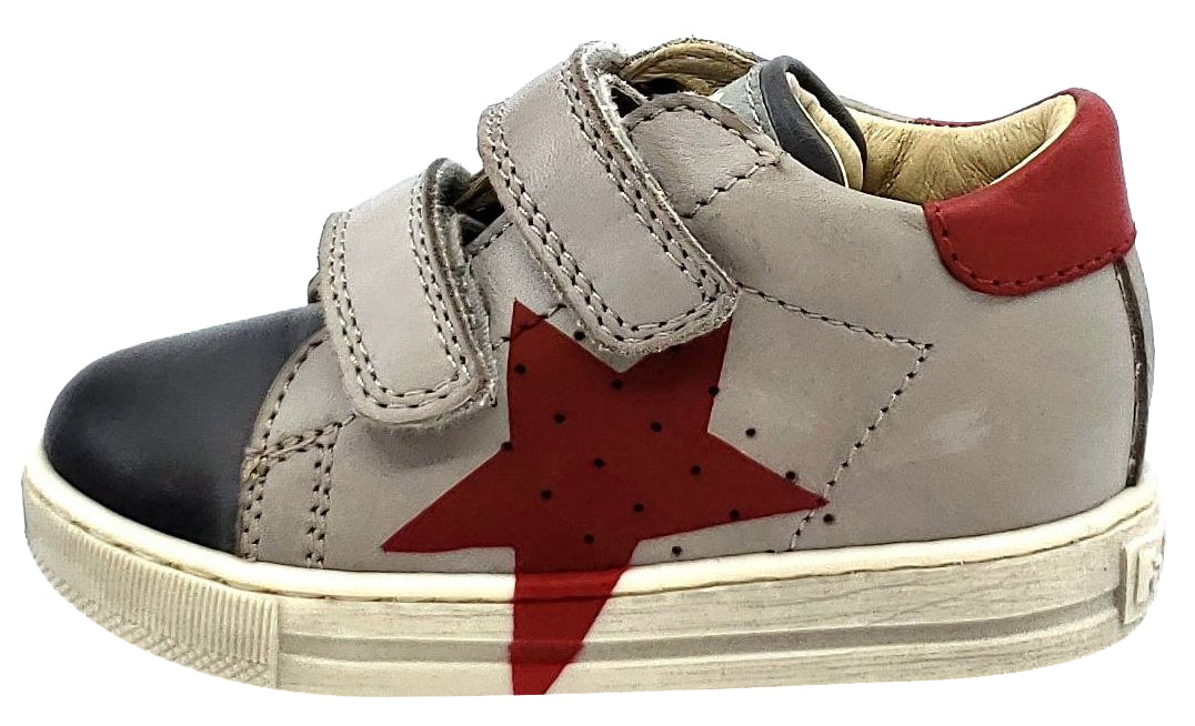 Falcotto Boys' VENUS Sneakers - Anthracite Grey & Granata Red | Comfortable Kids' Shoes for School, Play & Everyday Wear