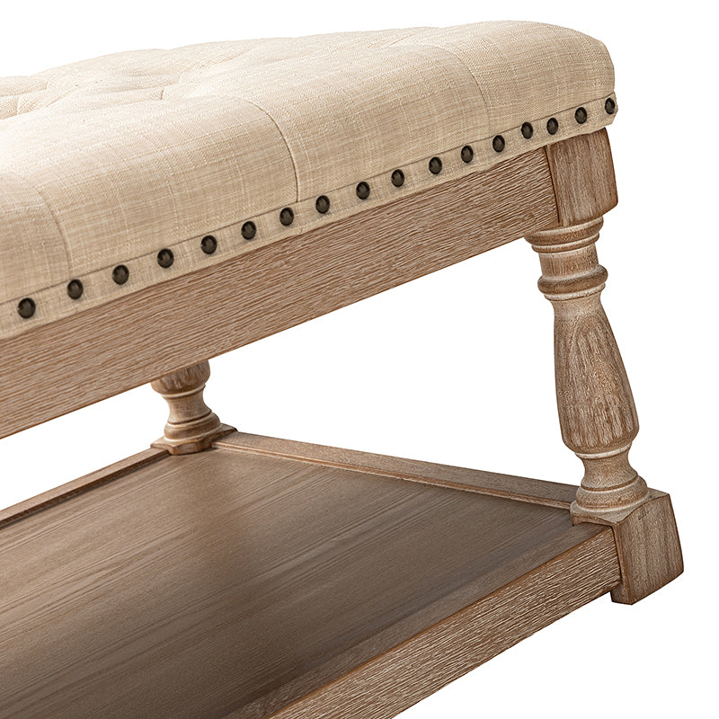 Isaak Upholstered Storage Ottoman Bench with Lift Top - Extra Seating & Hidden Storage for Living Room, Bedroom, or Nursery - Perfect for Blankets, Toys & Home Organization