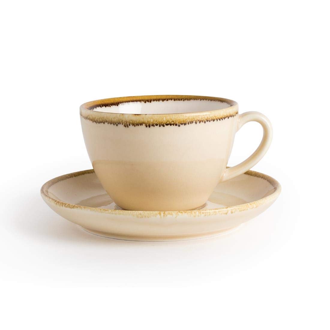 Premium Kiln Espresso Saucer Set - 6-Piece Coffee Tableware with 115mm (4.5