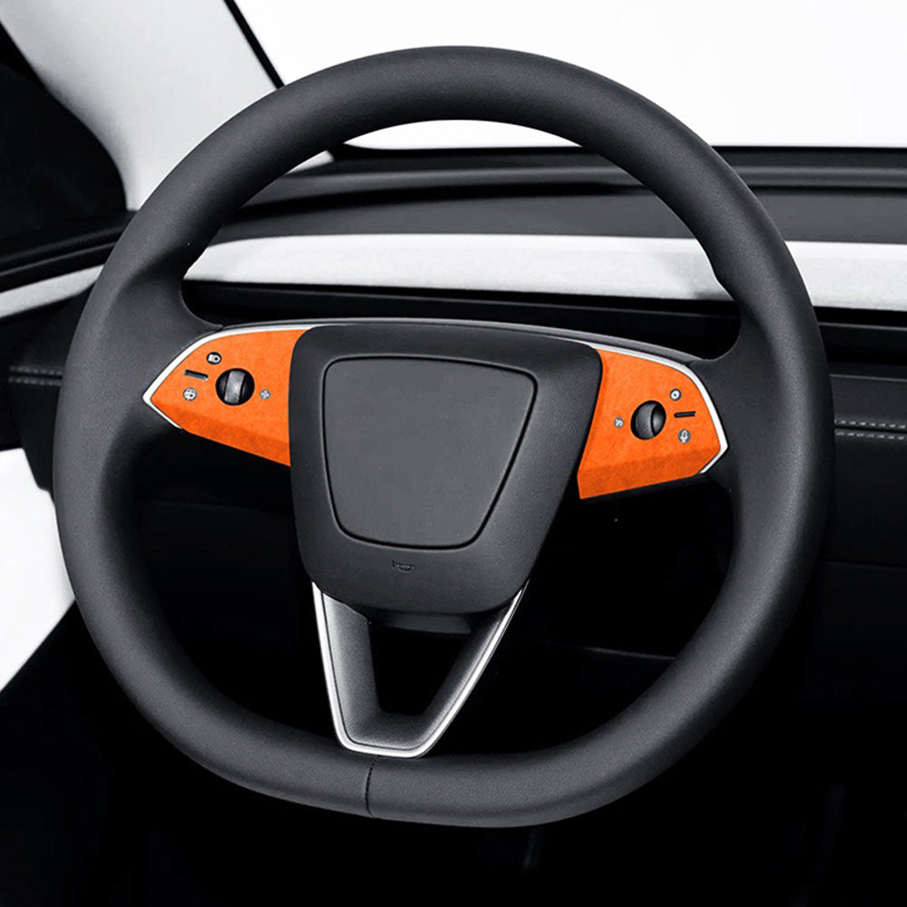 Premium Alcantara Steering Wheel Cover for 2025+ Tesla Model Y Juniper | Luxury Car Interior Upgrade | Enhances Grip & Comfort for Daily Driving & Road Trips