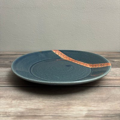 Miyao Stainless Steel Toen Titik Plate - Durable Blue Kitchen Utensil for Cooking, Serving & Food Presentation | Perfect for Restaurants, Catering & Home Use