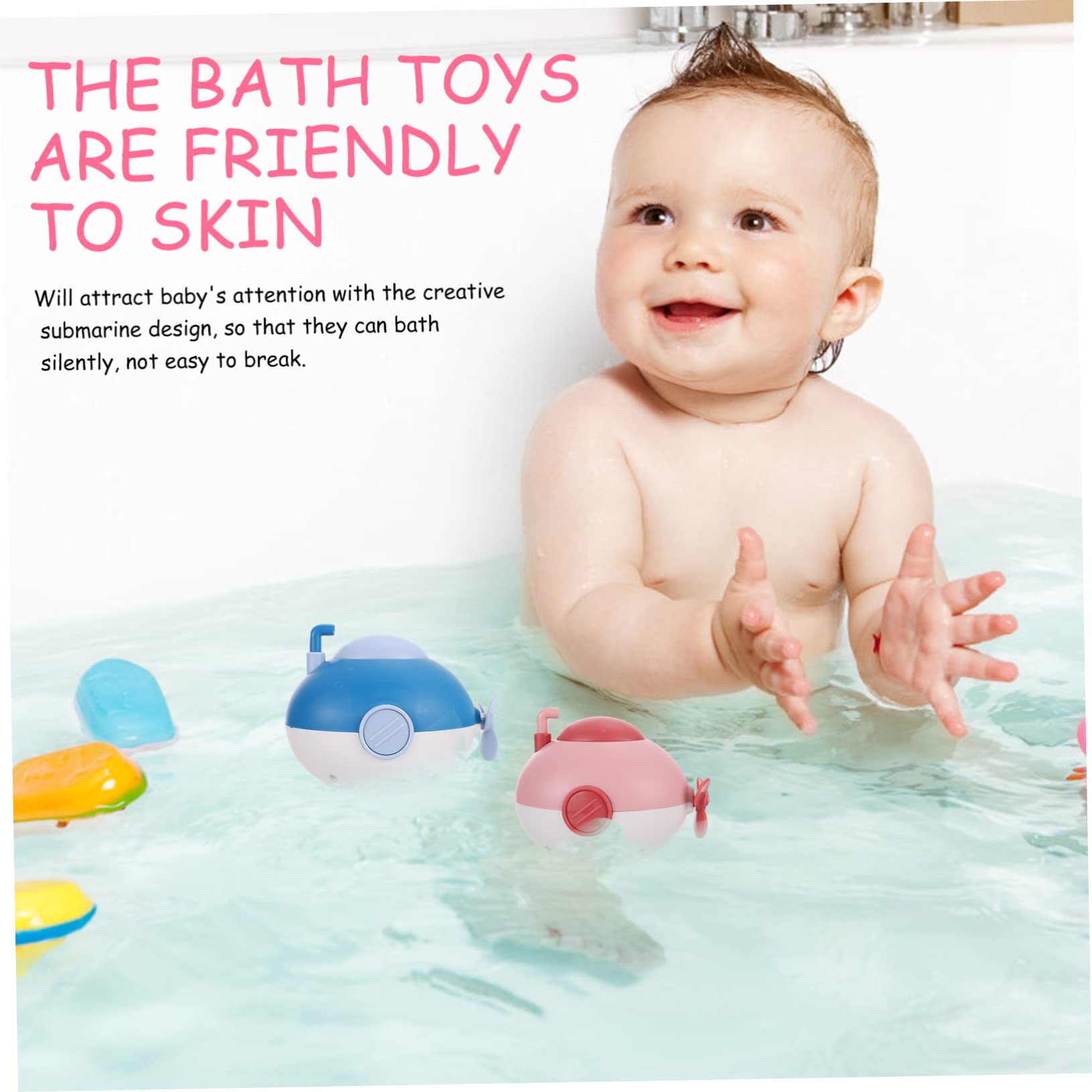 UPKOCH 10 Pcs Floating Animal Bath Toys for Toddlers - Cute Bathtub Duck & Sea Creature Toys Set, Non-Toxic ABS Plastic, Fun Bath Time Learning Toys for Baby & Kids (Perfect for Sensory Play & Water Play)