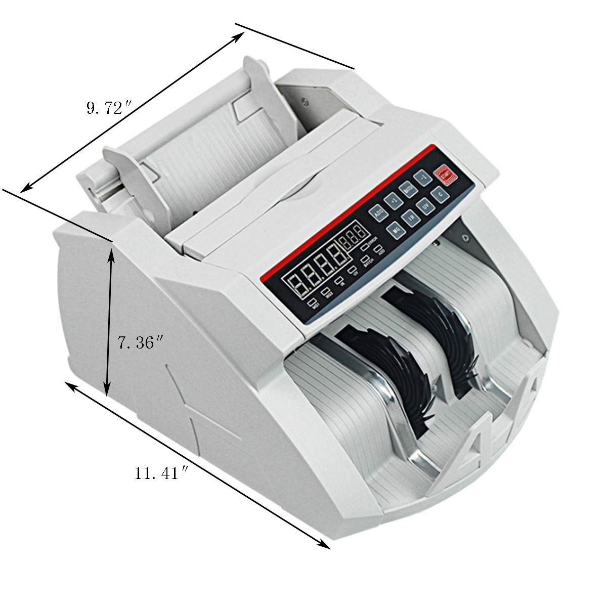 FixtureDisplays® Bill Counter Machine with Counterfeit Detection - Fast & Accurate Currency Counting for Banks, Retail Stores, and Cash-Intensive Businesses (Model 18602-NPF) - Perfect for Daily Cash Management, Financial Transactions, and Secure Money Handling