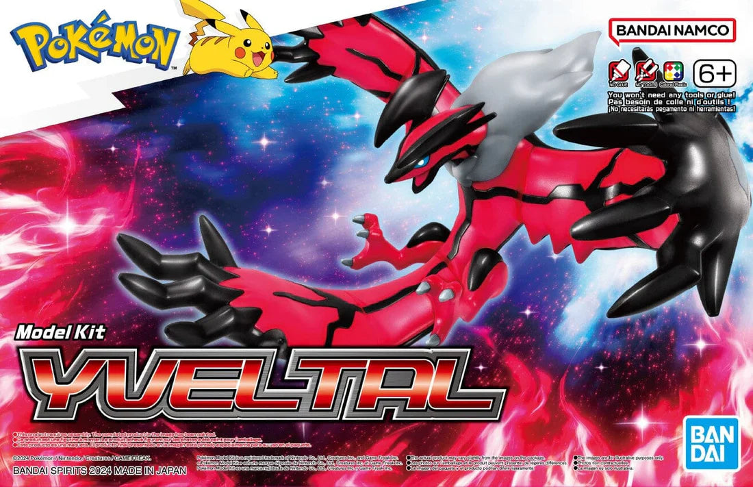 Bandai Pokemon Yveltal Model Kit - Buildable Action Figure for Collectors & Fans | Perfect for Display, Gifts & Gaming Decor