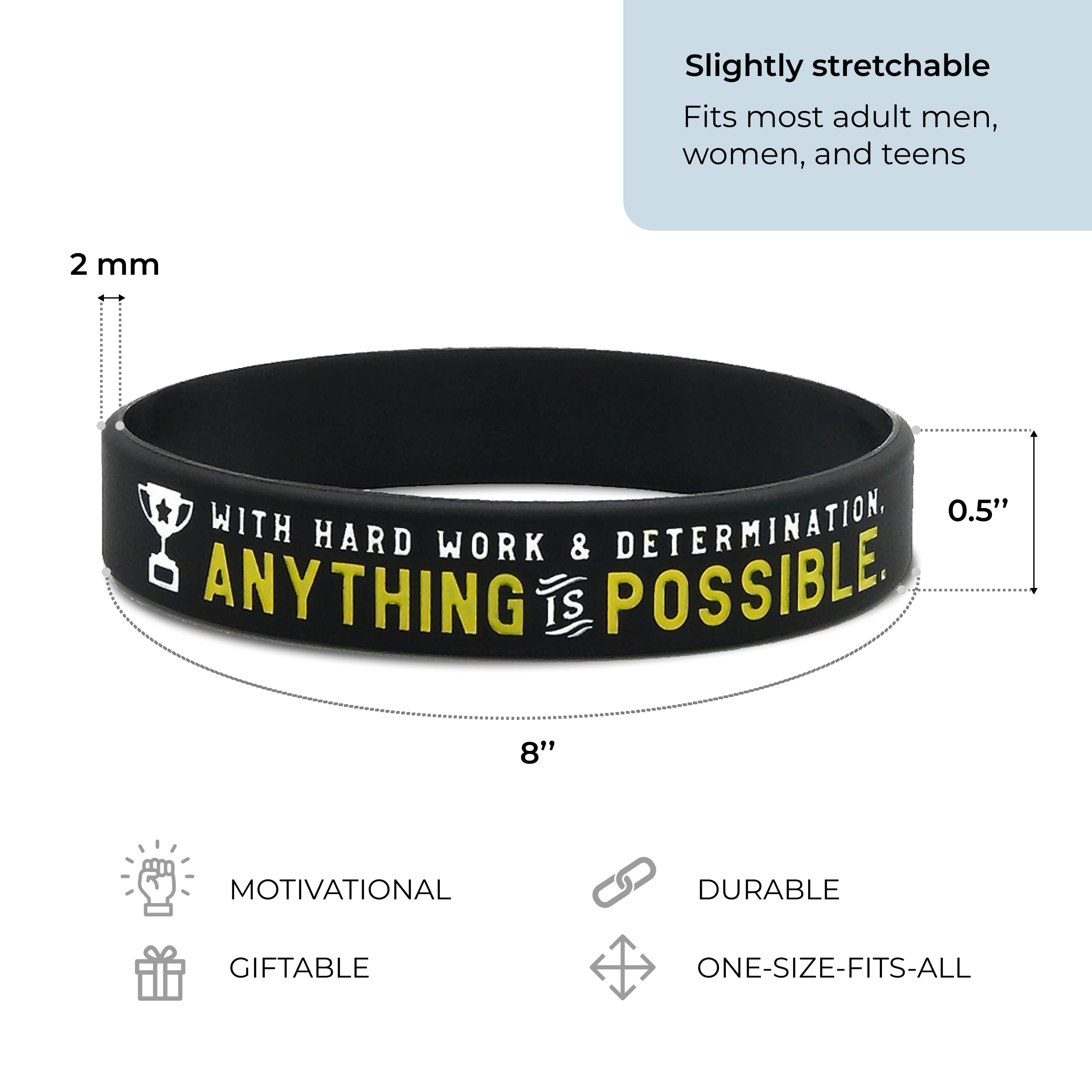 Inkstone Volleyball Motivational Silicone Bracelets - Sport Team Wristbands for Players & Fans - Perfect for Games, Training & Team Spirit
