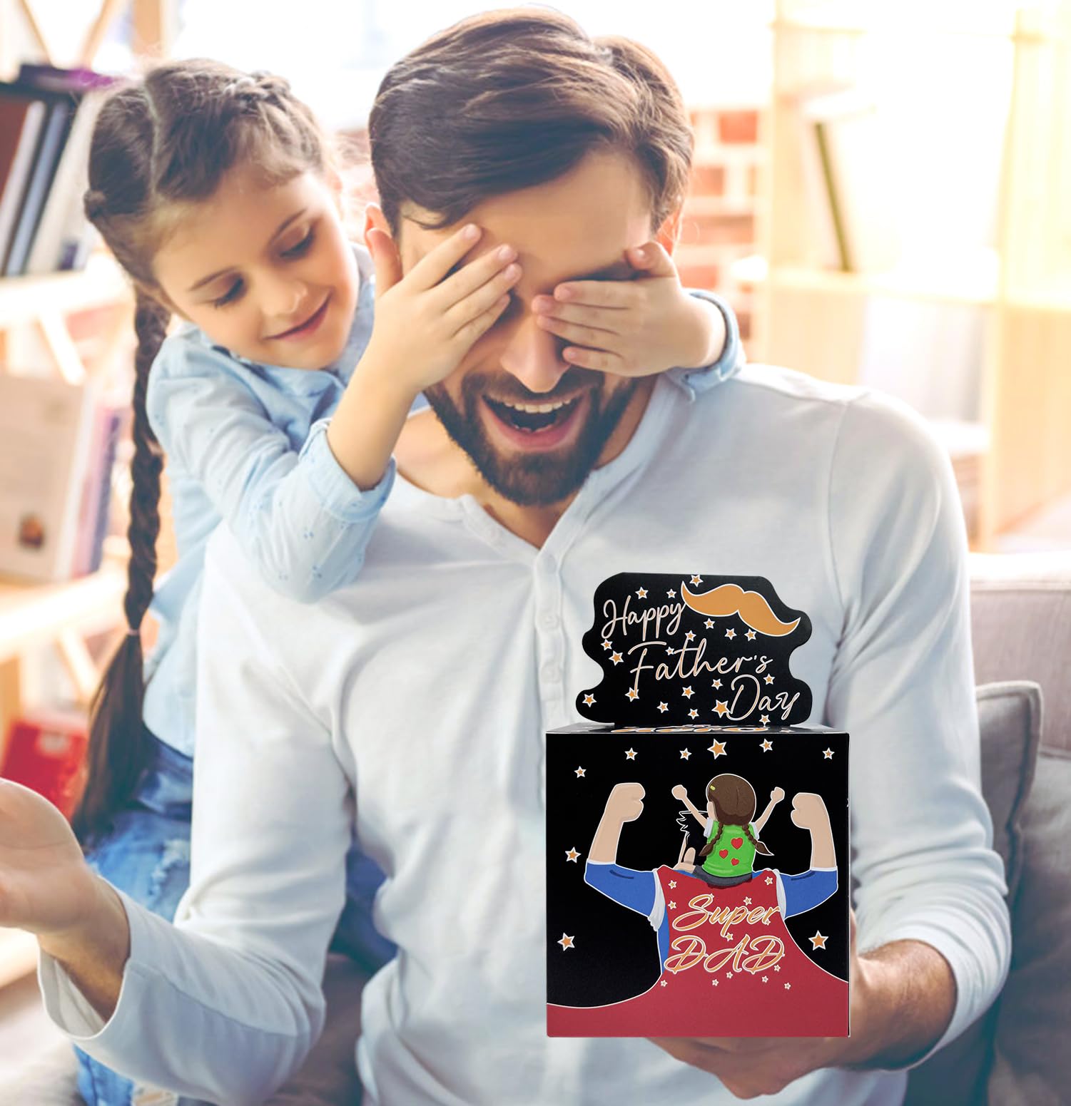 SIETDESEO Black Money Gift Box for Father's Day - Cash Roll Present for Dad from Daughter, Son or Wife - Unique Money Holder for Surprise Gifts (Perfect for Birthdays, Retirement & Special Occasions)
