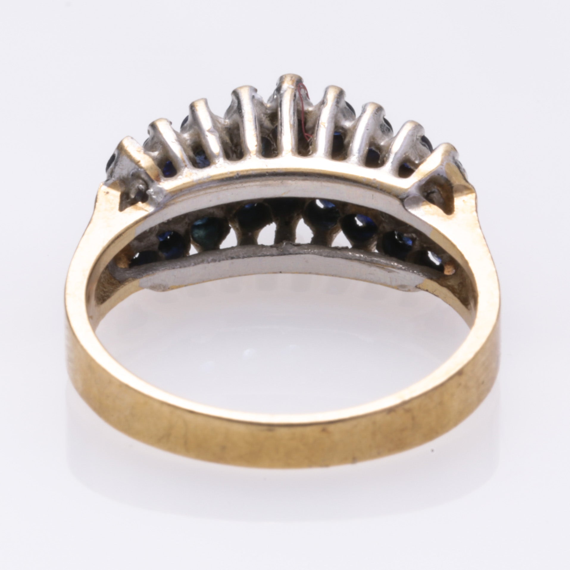 10K Yellow Gold Sapphire and Diamond Ring - 0.57ctw Sapphire & 0.225ctw Diamond - Size 5.25 - Elegant Engagement, Wedding, or Anniversary Jewelry Gift