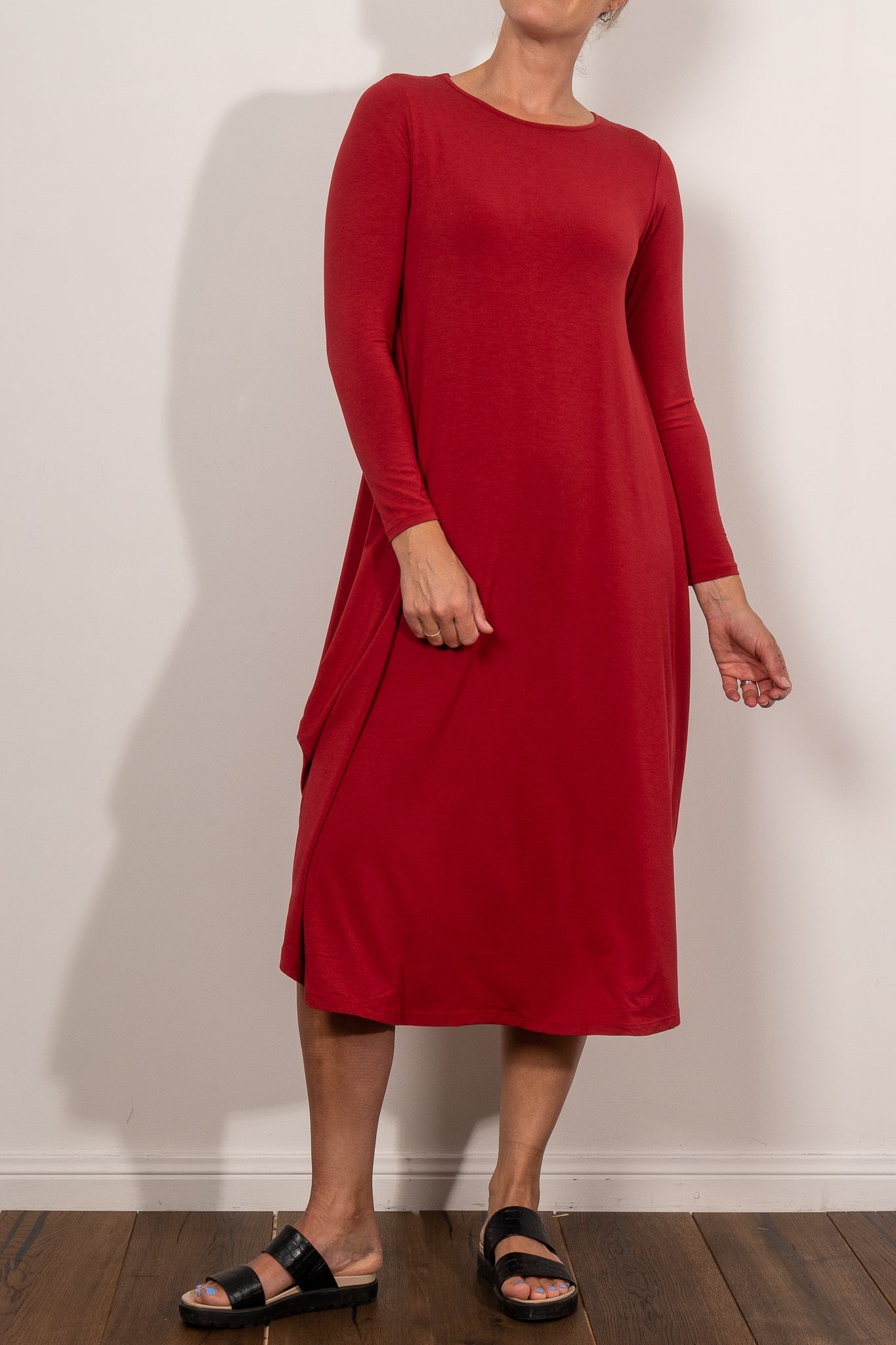 Tani Marl Long Sleeve Tri Dress - Women's Stylish Casual & Athletic Dress for Yoga, Running, and Everyday Wear