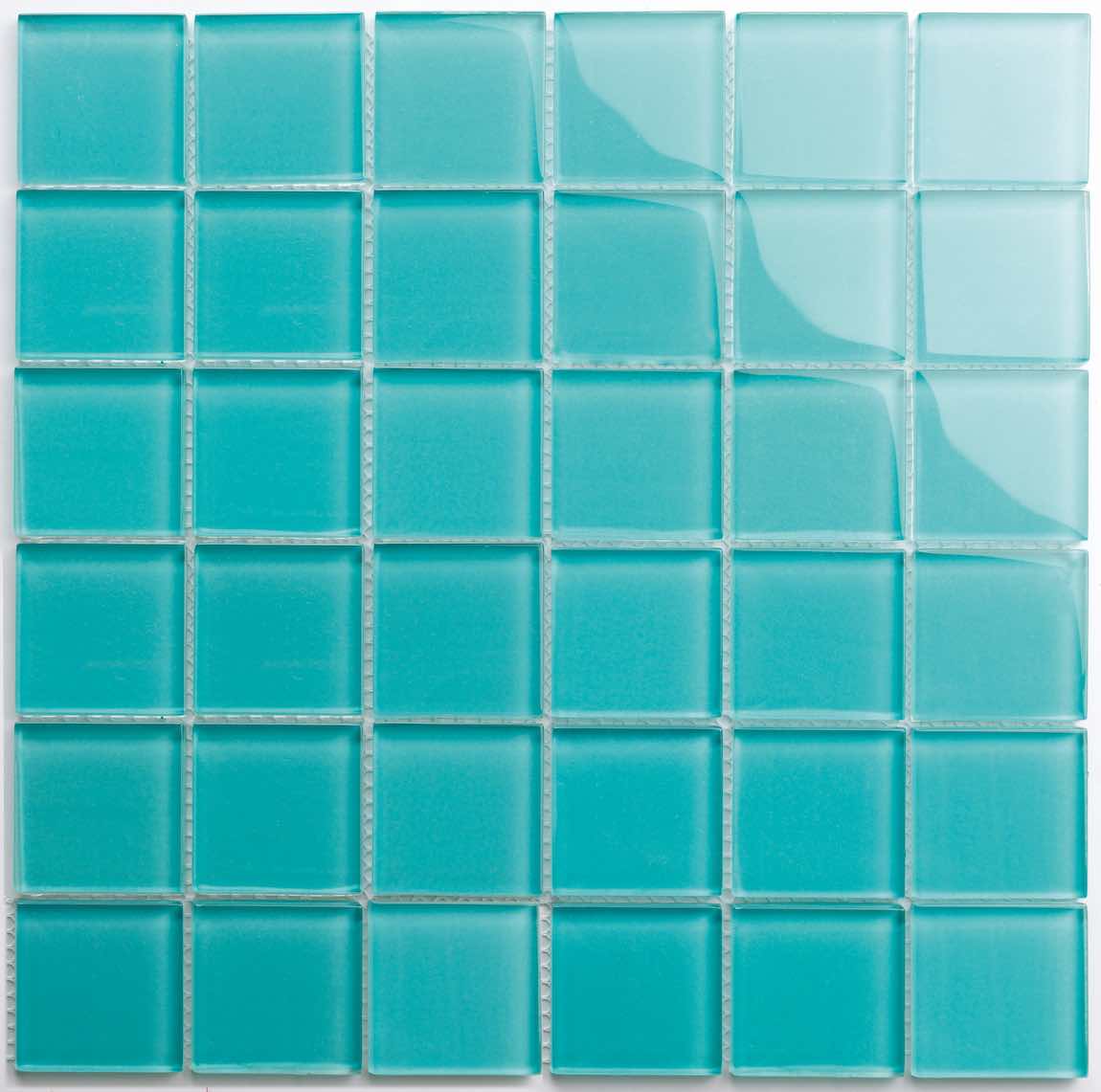 Turquoise Icy Glass Mosaic Tile 2x2 - Perfect for Kitchen Backsplash, Bathroom Walls & DIY Home Decor Projects