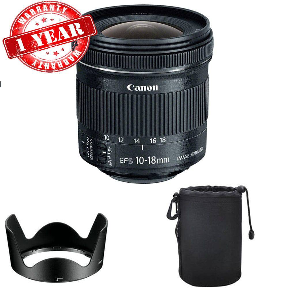 Canon EF-S 10-18mm f/4.5-5.6 IS STM Wide Angle Zoom Lens for DSLR Cameras - Perfect for Landscape, Architecture & Travel Photography (USA Version)