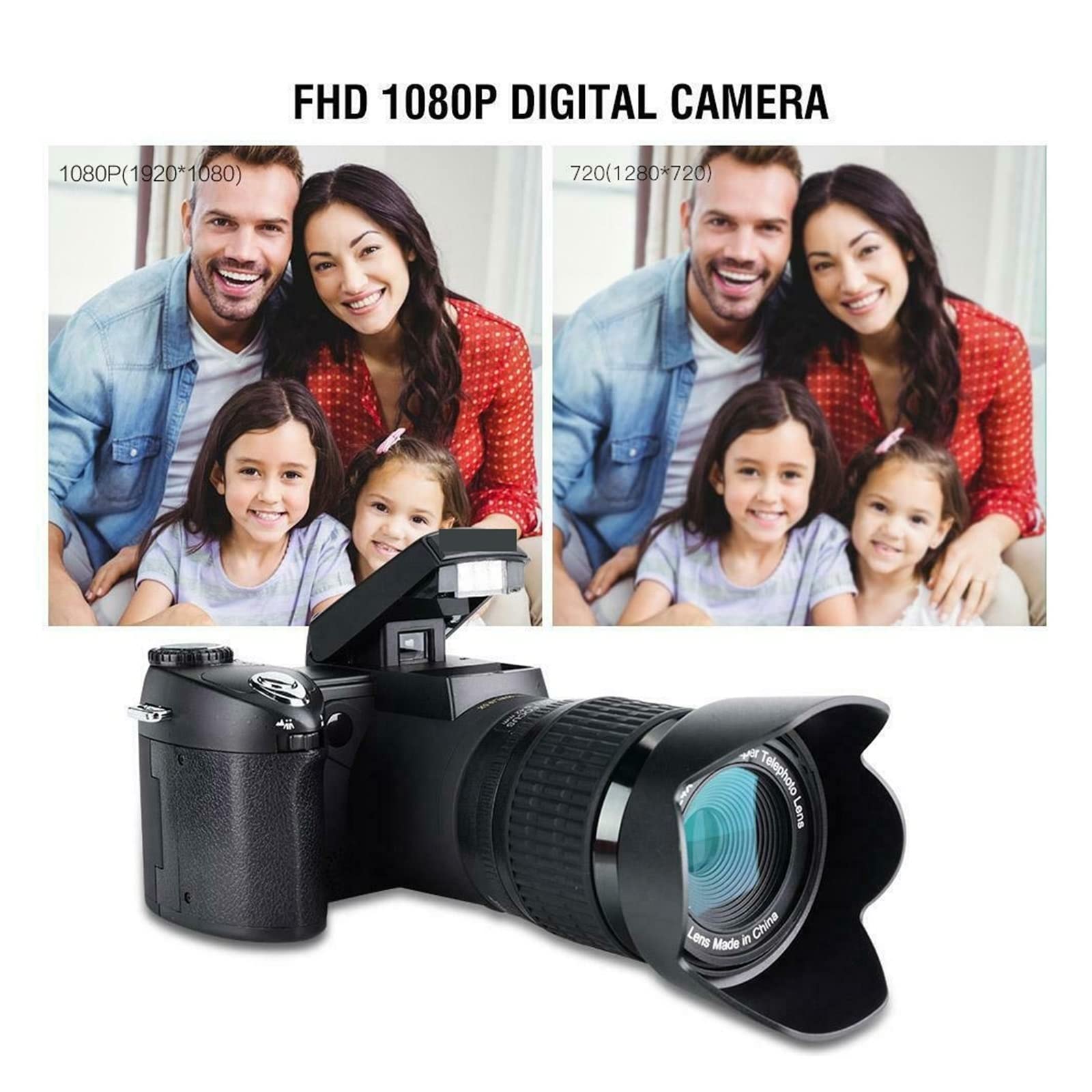 BODORME 33MP HD Digital Camera with 24X Zoom, 3