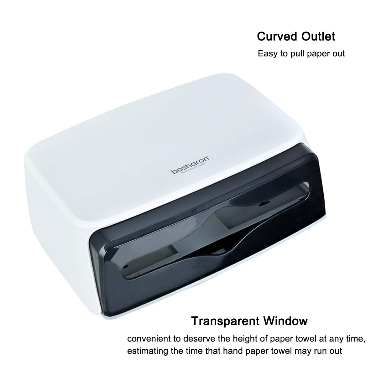 Wall Mounted Paper Towel Dispenser - Heavy Duty Z-Fold Commercial Tissue Holder for Bathroom & Kitchen - White - Ideal for Restaurants, Offices, and Home Use