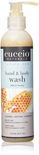 Cuccio Milk & Honey Body Butter Wash - 8 oz | Hydrating & Moisturizing Shower Cream for Dry Skin - Perfect for Spa Days & Relaxing Bath Time