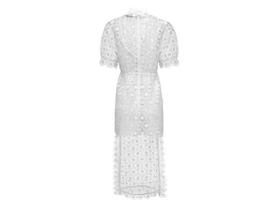 California Dreams Porcelain Dress - Elegant Floral Printed Summer Dress for Women | Perfect for Beach Vacations, Weddings & Date Nights