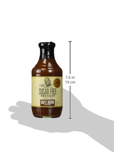 Sugar Free BBQ Sauce - G Hughes Maple Brown Flavor, Gluten Free, 18 Ounce (Pack of 2) - Perfect for Grilling, Dipping & Marinades