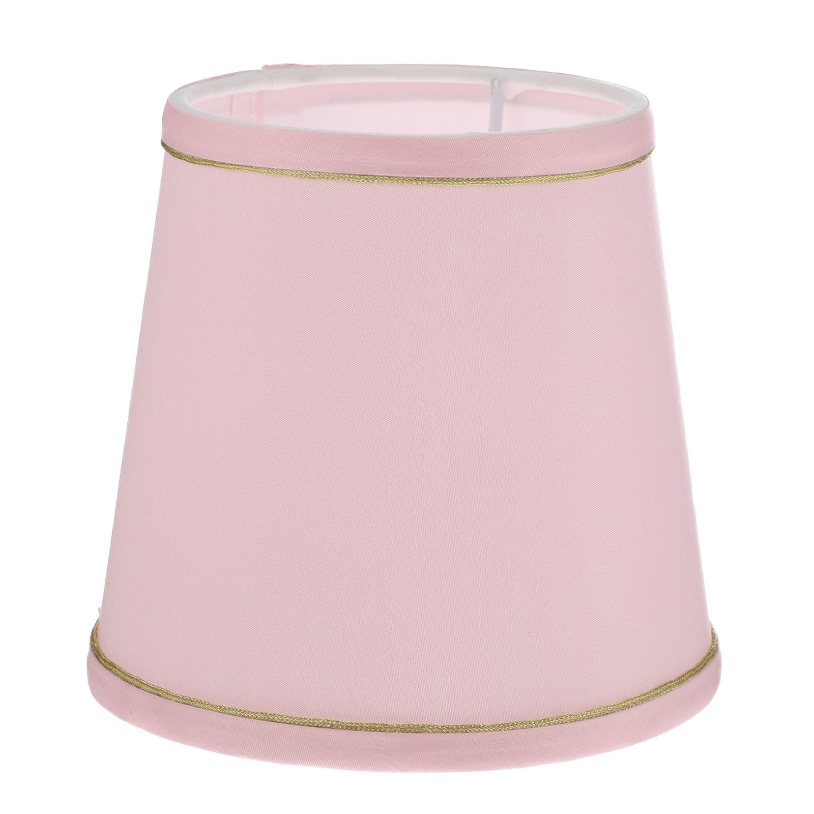 Lurrose Pink Fabric Clip-On Drum Lamp Shade - Chandelier & Table Light Cover for Bulbs, Wall Lamps & Candles - Perfect for Home Office, Living Room & Bedroom Lighting Decor
