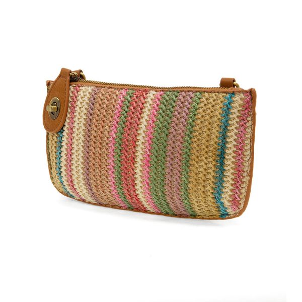 Stylish Solid Straw Mini Wristlet Crossbody Bag - Perfect for Summer Outings, Beach Trips & Casual Everyday Use