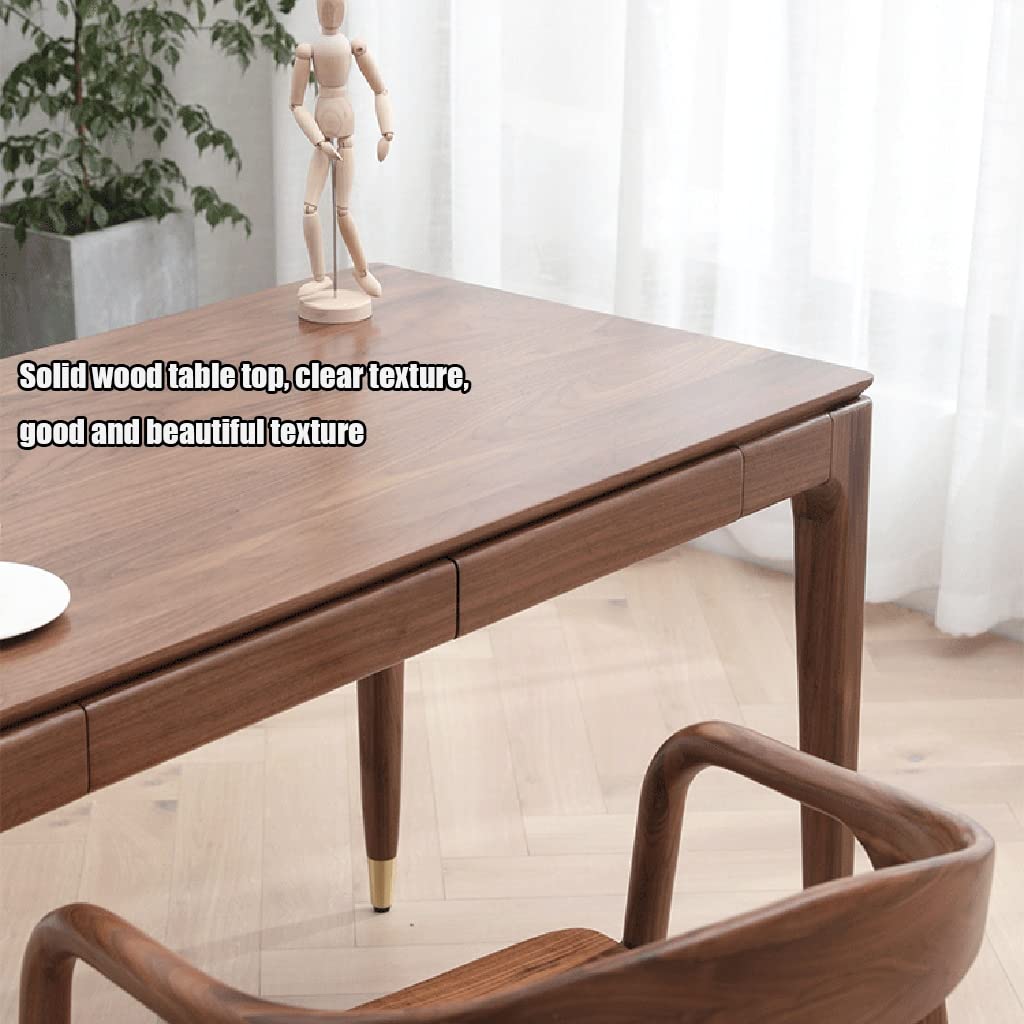 Modern Solid Wood Computer Desk - Walnut Home Office Writing Table, Notebook Workstation, Easy Assembly & Strong Load-Bearing (120x60x75cm) - Perfect for Small Spaces, Remote Work & Study Rooms