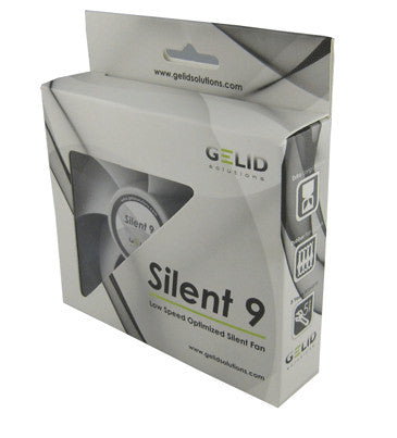 Gelid Silent9 92mm x 92mm x 25mm Ultra Quiet PC Case Fan - FN-SX09-15 for Silent Cooling in Gaming PCs, Workstations & Home Theater Systems