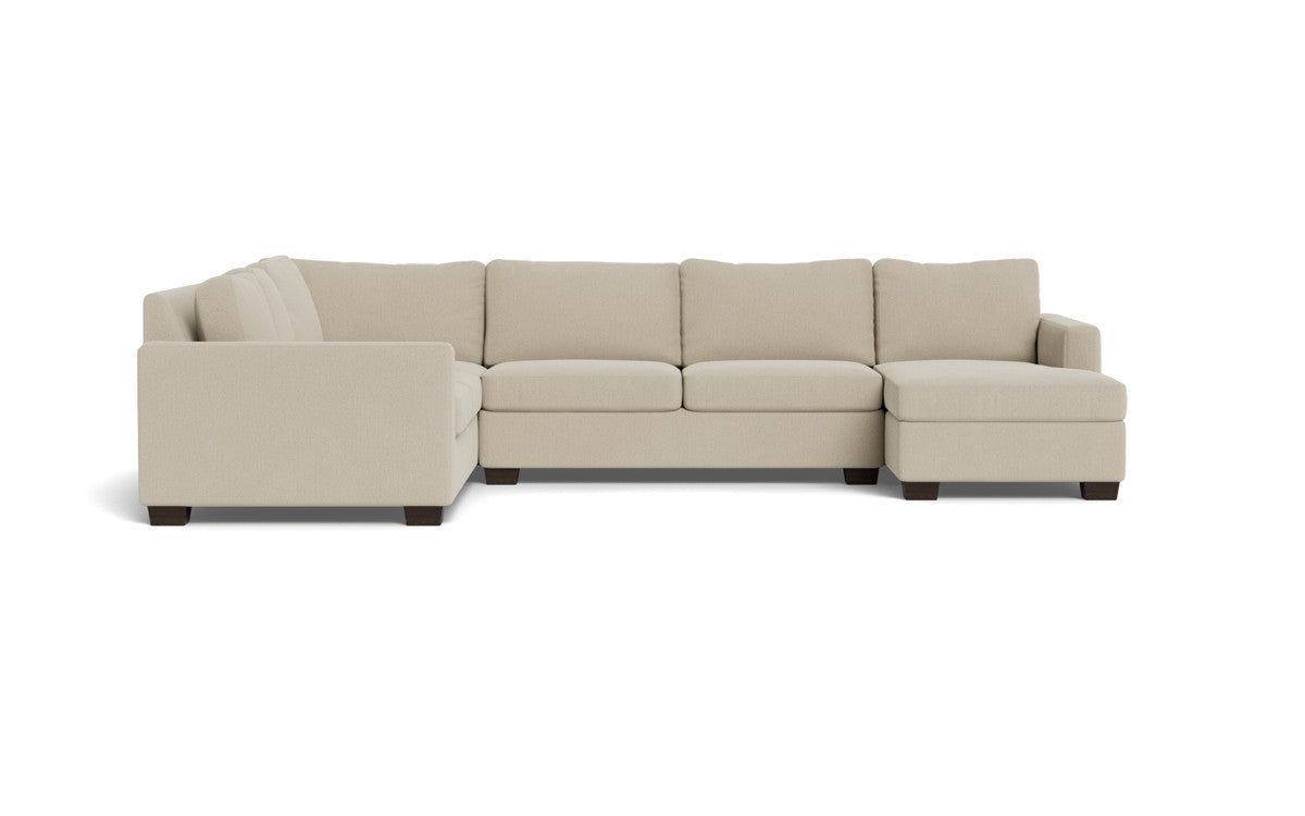 Track 141 Corner Sectional Sofa with Full Sleeper & Right Chaise - Modern L-Shaped Couch for Small Spaces, Living Room, Apartment & Home Theater Comfort