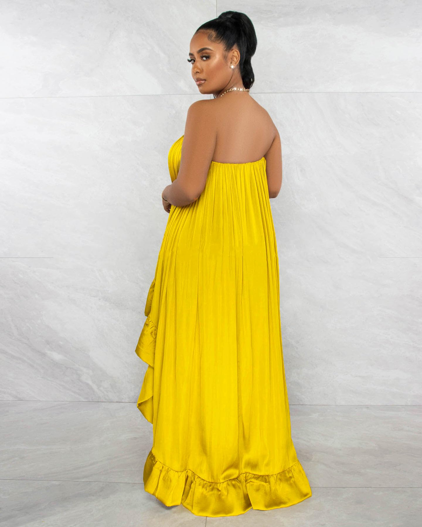 Sexy Summer Maxi Dresses for Women - Plus Size Halter Neck Long Floral Beach Dress with Pockets | Casual Sundress for Vacations, Pool Parties & Date Nights