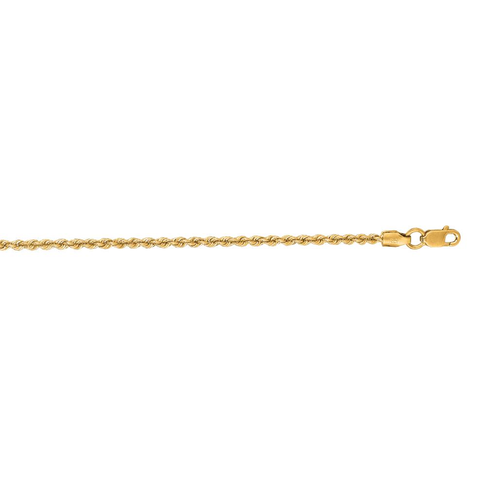 14K Gold 1.8mm Rope Chain Necklace for Women - Dainty Layering Jewelry, Perfect for Everyday Wear & Special Occasions